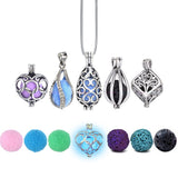 Diversified Felt Glow Balls Lava Stone Aromatherapy Vintage Necklaces