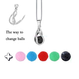 Diversified Felt Glow Balls Lava Stone Aromatherapy Vintage Necklaces