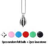 Diversified Felt Glow Balls Lava Stone Aromatherapy Vintage Necklaces