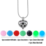 Diversified Felt Glow Balls Lava Stone Aromatherapy Vintage Necklaces