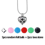 Diversified Felt Glow Balls Lava Stone Aromatherapy Vintage Necklaces