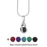 Diversified Felt Glow Balls Lava Stone Aromatherapy Vintage Necklaces