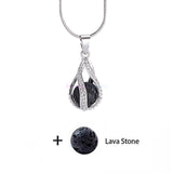 Diversified Felt Glow Balls Lava Stone Aromatherapy Vintage Necklaces