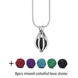 Diversified Felt Glow Balls Lava Stone Aromatherapy Vintage Necklaces