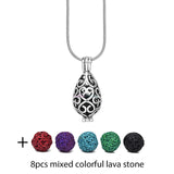 Diversified Felt Glow Balls Lava Stone Aromatherapy Vintage Necklaces