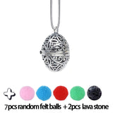 Diversified Felt Glow Balls Lava Stone Aromatherapy Vintage Necklaces