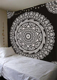 Yin Yang Lotus Wall Tapestry