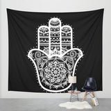 Yin Yang Lotus Wall Tapestry