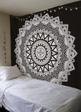 Yin Yang Lotus Wall Tapestry