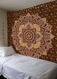 Yin Yang Lotus Wall Tapestry