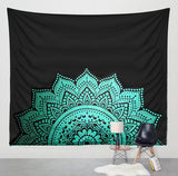 Yin Yang Lotus Wall Tapestry