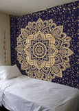 Yin Yang Lotus Wall Tapestry
