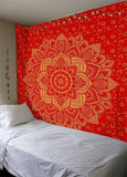 Yin Yang Lotus Wall Tapestry