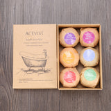 6Pcs Organic Bath Salt Bombs