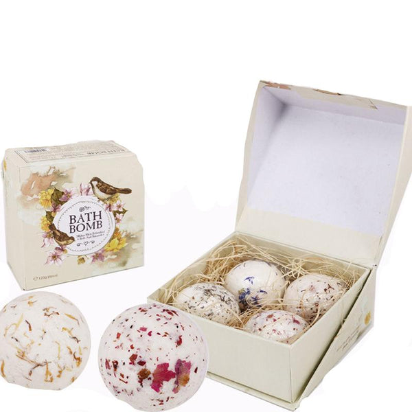 4Pcs Natural Sea Salt Bath Ball Set